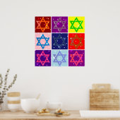 KOLOSSAL POSTER (POP ART JEWISH STARS) (Küche)