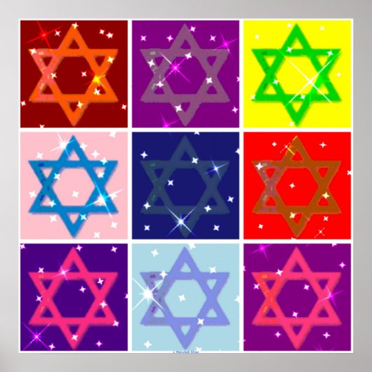 KOLOSSAL POSTER (POP ART JEWISH STARS) (Vorne)