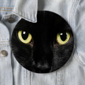 KOLOSSALE schwarze Katze Pinback knöpft Button (Beispiel)