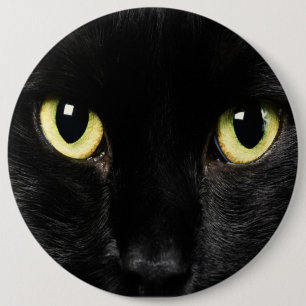 KOLOSSALE schwarze Katze Pinback knöpft Button