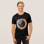 Kolossale Sonnenfinsternis Tri-Blend Shirt (Vorderseite voll)