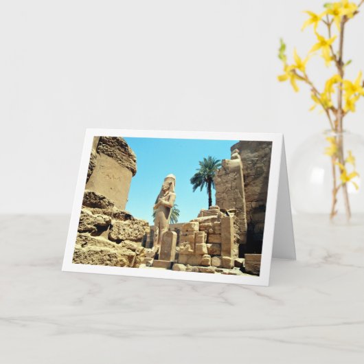 Kolossale Statue Ramses II, Luxor Tempel Karte (Gelbe Blume)