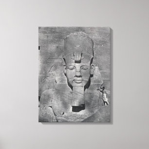Kolossale Statue von Ramesses II bei Abu Simbel, Leinwanddruck