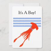 Kolossale Tintenfisch-Baby-Duschen-Einladung Einladung (Rückseite)