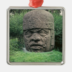 Kolossaler Kopf Ornament Aus Metall