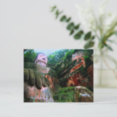 Kolossaler Leshan-Buddha Postkarte (Stehend Vorderseite)