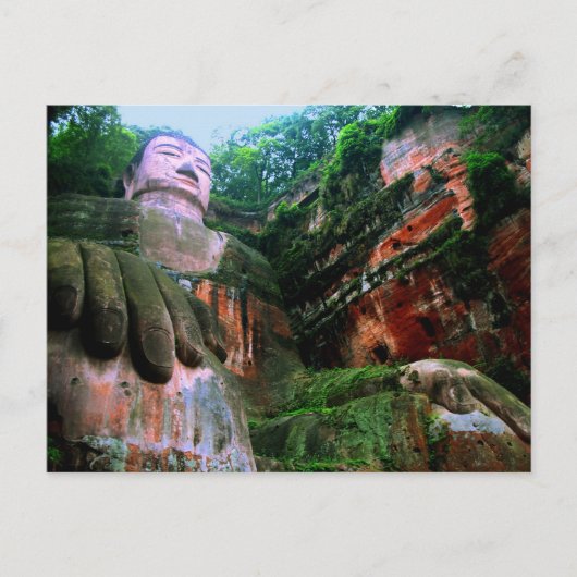 Kolossaler Leshan-Buddha Postkarte (Vorderseite)