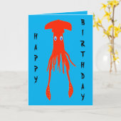 Kolossaler Tintenfisch Geburtstag Karte (Gelbe Blume)