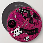 KOLOSSALES Punk, 6 Zoll Buttonknöpfe Button (Vorne & Hinten)