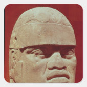 Kolossalkkopf, Olmec Quadratischer Aufkleber (Vorderseite)