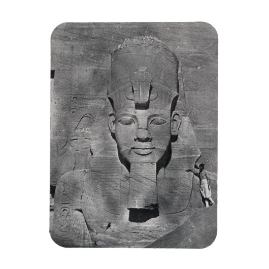 Kolossalstatue von Ramesses II in Abu Simbel, 1850 Magnet (Vertikal)