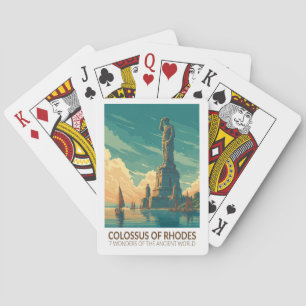Kolosse von Rhodos Sieben Weltwunder der Kunst Spielkarten