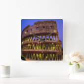 Kolosseo (Rom) Quadratische Wanduhr (Zuhause)