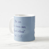 Kolosser 3,12 Inspirierendes Bibelzitat Kaffeetasse (Vorderseite Links)