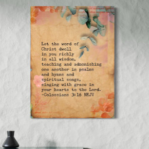 Kolosser 3:16 Leinwandbild 30x40 Leinwanddruck