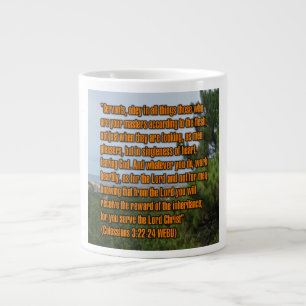 Kolosser 3:22-24 WEBU Mug Jumbo-Tasse