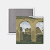 Kolosseum durch die Arkaden in Rom, Italien Magnet (Vorderseite/Rückseite)