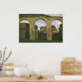 Kolosseum durch die Arkaden in Rom, Italien Poster (Küche)