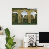 Kolosseum durch die Arkaden in Rom, Italien Poster (Heimbüro)