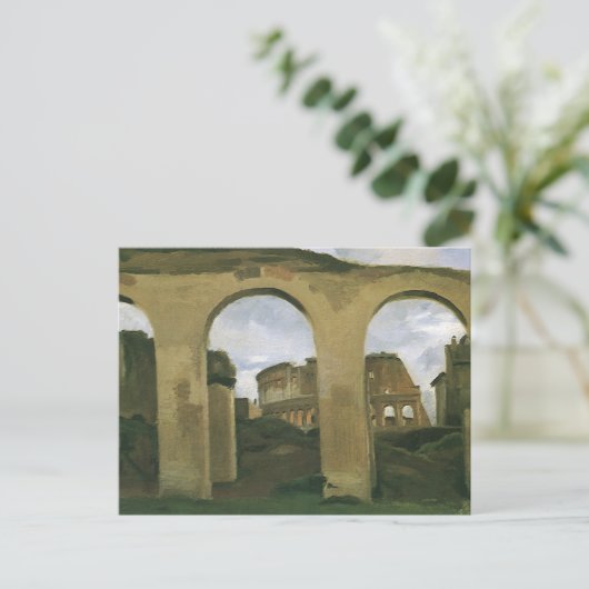 Kolosseum durch die Arkaden in Rom, Italien Postkarte (Stehend Vorderseite)