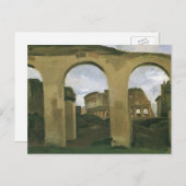 Kolosseum durch die Arkaden in Rom, Italien Postkarte (Vorne/Hinten)