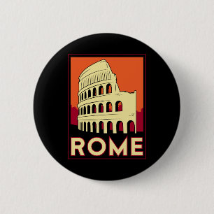 Kolosseum-Europas Roms Italien Vintage retro Reise Button