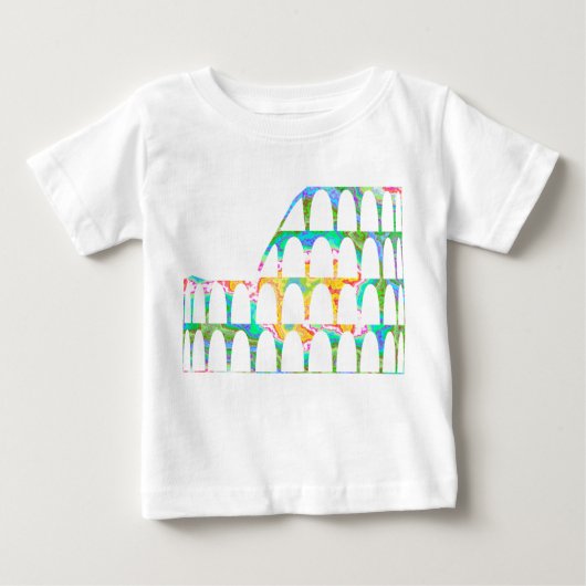Kolosseum - Farbtextur Baby T-shirt (Vorderseite)