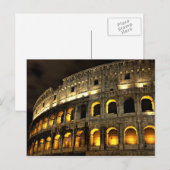 Kolosseum in der Nacht Postkarte (Vorne/Hinten)