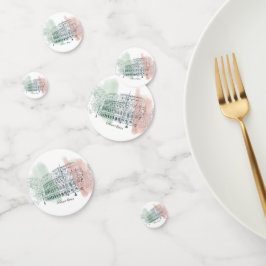 Kolosseum in Rom in Italien und italienische Flagg Konfetti