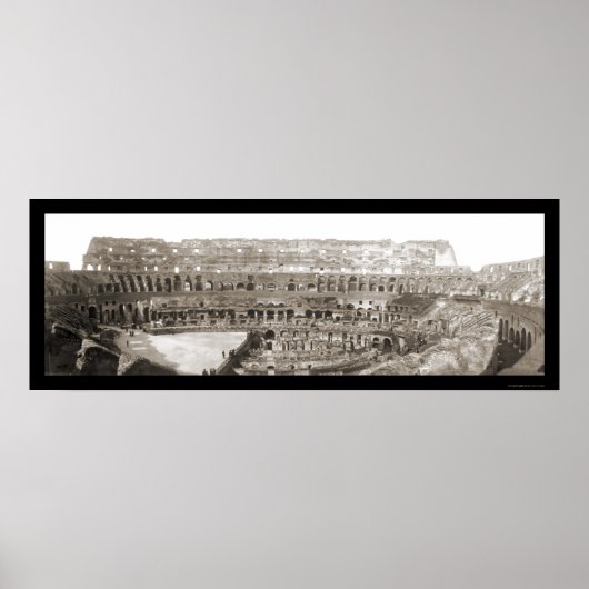 Kolosseum Interior Rome Foto 1909 Poster (Vorne)