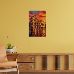 Kolosseum nach dem Regen Poster