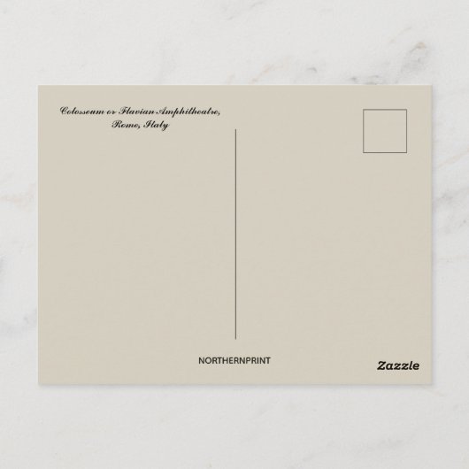 Kolosseum oder Flavianisches Amphitheater in Rom, Postkarte (Rückseite)