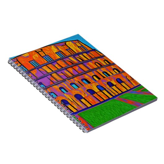 Kolosseum Pop Kunstmalerei Notizblock (Rechte Seite)