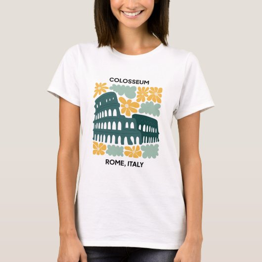 Kolosseum Rom Italien abstrakte Reise T-Shirt (Vorderseite)