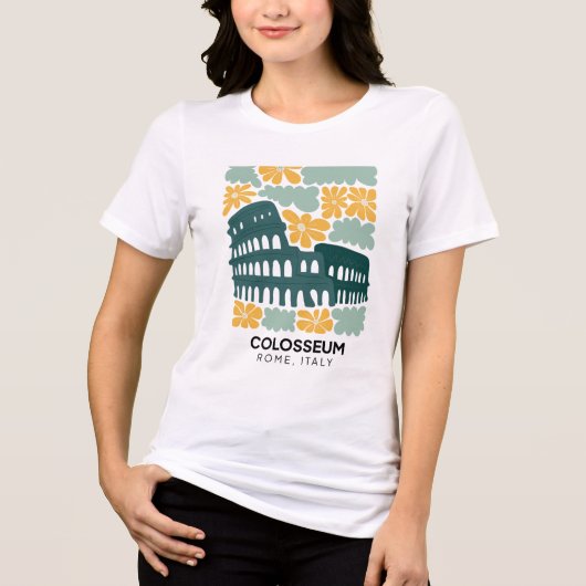 Kolosseum Rom Italien abstrakte Reise Tri-Blend Shirt (Vorderseite)