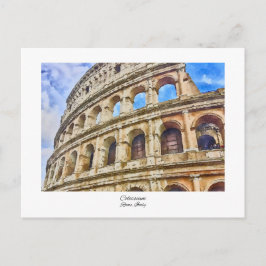 Kolosseum Rom, Italien Aquarellmalerei Postkarte