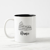 Kolosseum Rom Italien Art Zwei-Tone-Tasse Zweifarbige Tasse (Links)