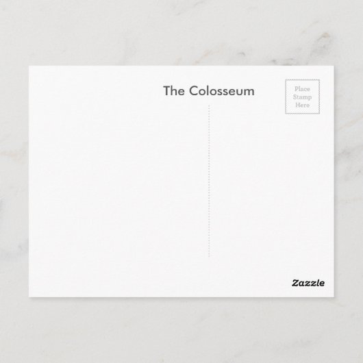 Kolosseum. Rom, Italien Postkarte (Rückseite)