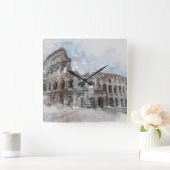 Kolosseum Rom Italien Quadratische Wanduhr (Zuhause)