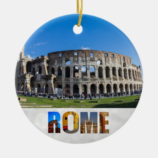 Kolosseum Rom Italien Reisen Foto Weihnachten Keramik Ornament (Vorne)