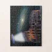 Kolosseum Rom Italien trifft Raum und UFO Puzzle (Vertikal)