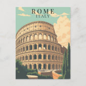Kolosseum Rom Italien Vintage europäische Sehenswü Postkarte (Vorderseite)