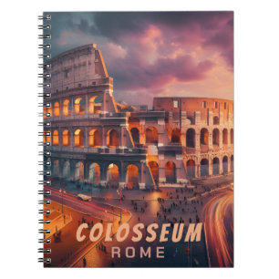 Kolosseum Rom Italien Vintage Reise Notizblock