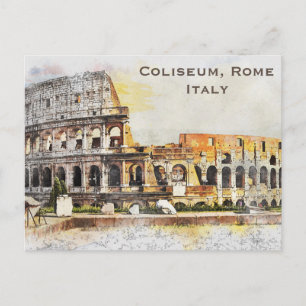 Kolosseum, Rom, Italien Vintage Reise Tourismus Ad Postkarte