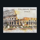 Kolosseum, Rom, Italien Vintage Reisen Tourismus A Postkarte<br><div class="desc">Es ist eine schöne künstlerische Fotografie von Kolosseum,  Rom,  Italien. Es ist die beste Werbung für Reisen nach Rom,  Italien. Das ist Rom,  Italien,  Europa Vintage Reise Postkarten,  atemberaubende Vintage Kunst Postkarte.</div>