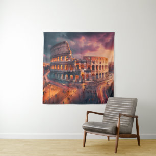 Kolosseum Rom Italien Vintage Travel Wandteppich