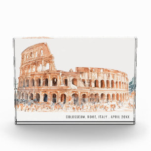 Kolosseum Rom Italien Wasserfarbe Italien Reisen Fotoblock