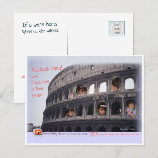 Kolosseum - Rom Postkarte (Vorne/Hinten)