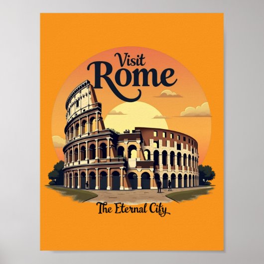 Kolosseum Rom Vintages Design Poster (Vorne)