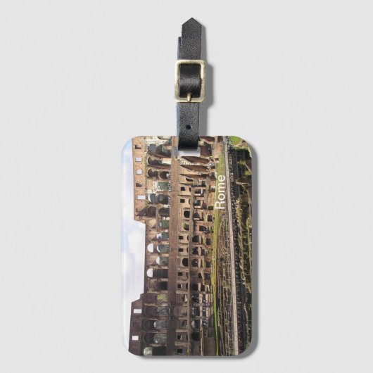 Kolosseum Rom Zielkust. Text-Gepäckmarke Gepäckanhänger (Vorderseite Vertikal)